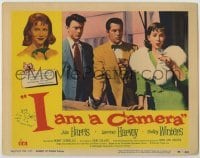 3x721 I AM A CAMERA LC #4 '55 puzzled Ron Randell, Laurence Harvey & Julie Harris!