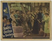 3x729 IN SOCIETY LC '44 Bud Abbott & Lou Costello crash truck into fancy party!