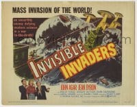 3x252 INVISIBLE INVADERS TC '59 an unearthly enemy defying modern science in a war to the death!