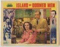 3x733 ISLAND OF DOOMED MEN LC '40 Rochelle Hudson is creeped out by Peter Lorre behind her!