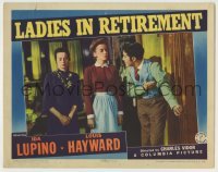 3x757 LADIES IN RETIREMENT LC '41 Louis Hayward opens the door for Ida Lupino & Elsa Lanchester!