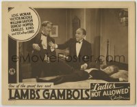 3x758 LADIES NOT ALLOWED LC '32 Lois Moran, Victor Moore, one of the great two reel Lambs Gambols!
