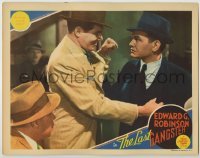 3x765 LAST GANGSTER LC '37 Lionel Stander threatens to punch Edward G. Robinson if he won't talk!