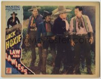 3x769 LAW & LAWLESS LC '32 cowboy Jack Hoxie with gun & companions catch the bad guy!