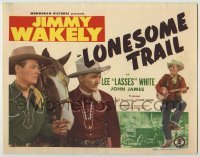 3x270 LONESOME TRAIL TC '46 Jimmy Wakely & John James with horse, Lee Lasses White with banjo!