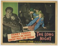 3x780 LONG NIGHT LC #2 '47 Barbara Bel Geddes questioned while on ground, director Anatole Litvak!