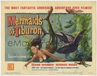 3x318 MERMAIDS OF TIBURON TC '62 art of sexy mermaid & shark, plunge into undersea adventure!