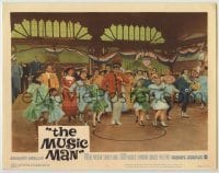 3x817 MUSIC MAN LC #4 '62 Robert Preston leads all the children in song & dance in auditorium!