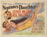 3x332 NEPTUNE'S DAUGHTER TC '49 wonderful art of sexy swimmer Esther Williams & Red Skelton!
