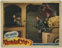 3x825 NEVADA CITY LC '41 Roy Rogers about to be ambushed from above while standing on train!
