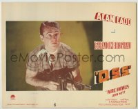 3x833 O.S.S. LC '46 best close up of Alan Ladd with machine gun, directed by Irving Pichel!