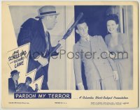 3x846 PARDON MY TERROR LC '46 Christine McIntyre laughs as Gus Schilling gets hit over the head!