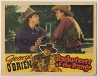 3x863 RACKETEERS OF THE RANGE LC '39 close up of George O'Brien in staredown with another cowboy!