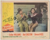 3x938 TEXAS CARNIVAL LC #2 '51 Red Skelton frightened by sexy Ann Miller waving two guns around!