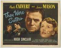 3x467 THEY WERE SISTERS TC '46 great images of James Mason & Phyllis Calvert, English romance!