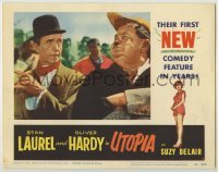 3x964 UTOPIA LC #2 '54 Stan Laurel & Oliver Hardy in their first new comedy feature in years!