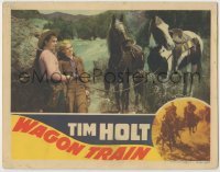 3x971 WAGON TRAIN LC '40 cowboy Tim Holt & pretty Martha O'Driscoll with horses!