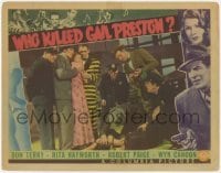 3x989 WHO KILLED GAIL PRESTON LC '38 main cast, cops & reporter around Rita Hayworth's dead body!