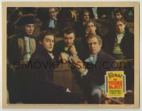 3x998 YOUNG MR. PITT LC '43 close up of Robert Donat & John Mills, directed by Carol Reed!