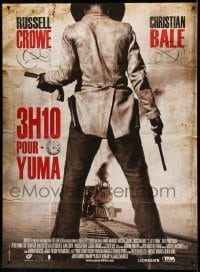 3y591 3:10 TO YUMA French 1p '08 great image of Ben Foster with guns drawn in front of train!