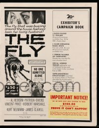 3y054 FLY pressbook '58 $100 if you can prove the movie can't really happen!