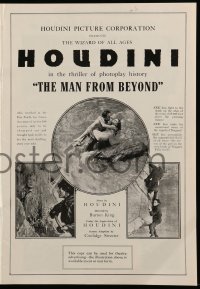 3y038 MAN FROM BEYOND REPRO pressbook '80s many wonderful images of escape artist Harry Houdini!