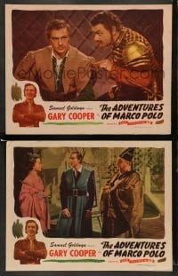 3z880 ADVENTURES OF MARCO POLO 2 LCs R44 Gary Cooper, Sigrid Gurie, romance & adventure!