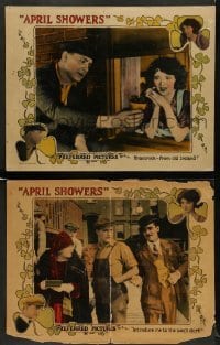 3z888 APRIL SHOWERS 2 LCs '23 great images of gorgeous Colleen Moore, Kenneth Harlan!
