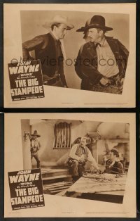 3z893 BIG STAMPEDE 2 LCs R39 great cowboy western images of young John Wayne, a four star western!