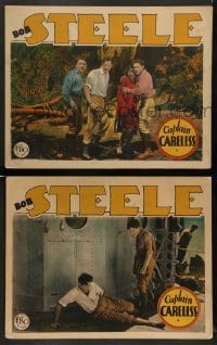 3z903 CAPTAIN CARELESS 2 LCs '28 western cowboy Bob Steele, gorgeous Mary Mayberry, Jack Donovan!