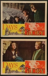 3z915 DAYS OF GLORY 2 LCs '44 Gregory Peck in his first movie with Tamara Toumanova!