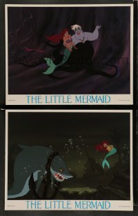 3z960 LITTLE MERMAID 2 LCs '89 Disney underwater cartoon, cool images of Ariel & cast!