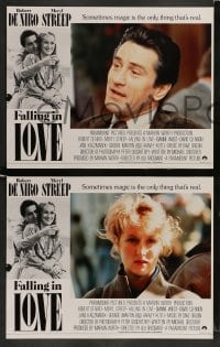 3z730 FALLING IN LOVE 4 English LCs '84 wonderful romantic images of Robert De Niro, Meryl Streep!