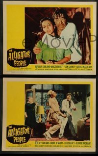 3z695 ALLIGATOR PEOPLE 4 LCs '59 Lon Chaney, Beverly Garland's honeymoon turned into a nightmare!