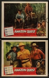3z532 AMAZON QUEST 6 LCs '49 great images of Tom Neal in a frightening jungle manhunt!