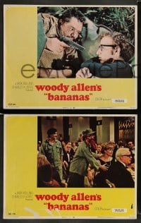 3z797 BANANAS 3 LCs '71 wacky images of star/director/writer Woody Allen, classic comedy!