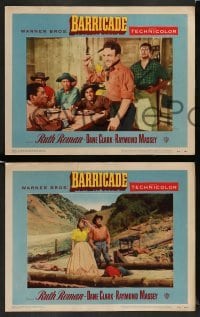 3z702 BARRICADE 4 LCs '50 Jack London, Ruth Roman is a treasure to fight for!