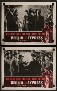 3z044 BERLIN EXPRESS 8 LCs R55 Merle Oberon Paul Lukas & Ryan, directed by Jacques Tourneur!