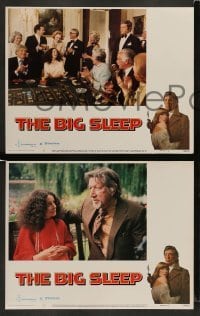 3z539 BIG SLEEP 6 LCs '78 Robert Mitchum as Philip Marlowe, James Stewart, Michael Winner