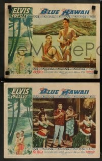 3z051 BLUE HAWAII 8 LCs '61 Elvis Presley, Joan Blackman, Angela Lansbury, rock 'n' roll island!