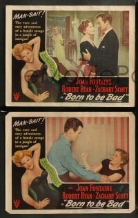 3z710 BORN TO BE BAD 4 LCs '50 Nicholas Ray, Robert Ryan, sexy bad girl Joan Fontaine!
