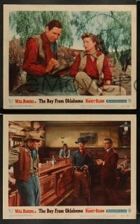 3z543 BOY FROM OKLAHOMA 6 LCs '54 directed by Michael Curtiz, Will Rogers Jr, & Nancy Olson!