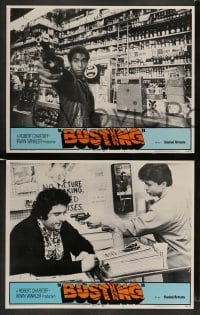 3z066 BUSTING 8 LCs '74 cool images of wacky police partners Elliott Gould & Robert Blake!