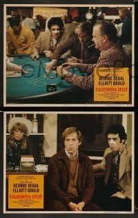 3z068 CALIFORNIA SPLIT 8 LCs '74 Robert Altman, George Segal & Elliott Gould as pro poker players!