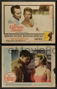3z074 CERTAIN SMILE 8 LCs '58 Joan Fontaine has a love affair with Rossano Brazzi & 19 year-old boy