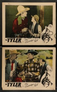 3z546 CHEROKEE KID 6 LCs '27 great cowboy western images of Tom Tyler and his pals, Sharon Lynn!