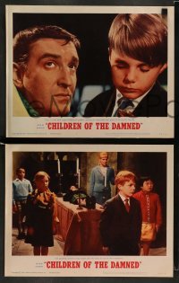 3z078 CHILDREN OF THE DAMNED 8 LCs '64 beware the creepy kid's eyes that paralyze!