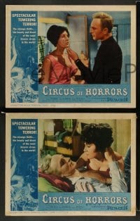 3z803 CIRCUS OF HORRORS 3 LCs '60 one man's lust made men into beasts & stripped women of souls!