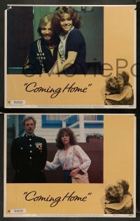 3z458 COMING HOME 7 LCs '78 Jane Fonda, Jon Voight, Bruce Dern, Hal Ashby, Vietnam veterans!