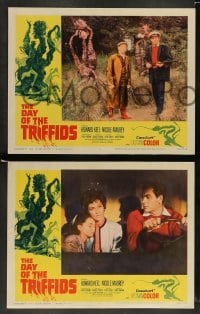 3z463 DAY OF THE TRIFFIDS 7 LCs '62 classic English sci-fi, Keel, Maurey & young girl in truck!